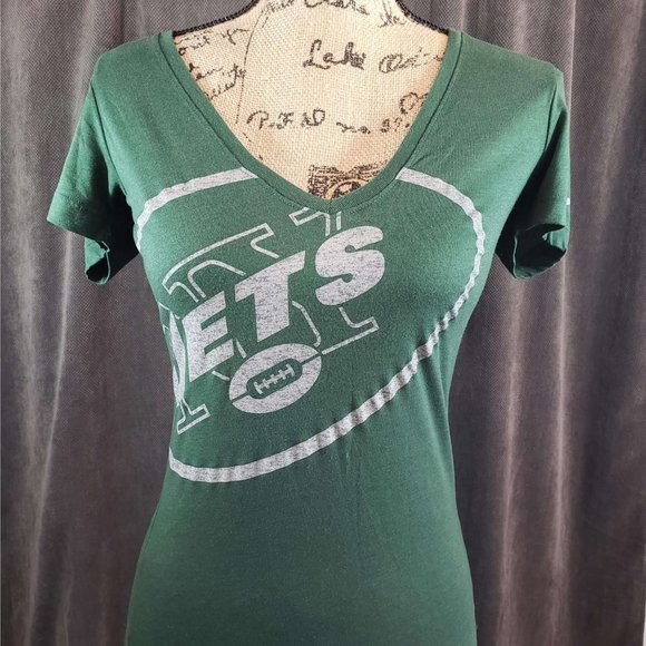 NFL New York Jets Ladies V Neck T Small - Picture 1 of 6